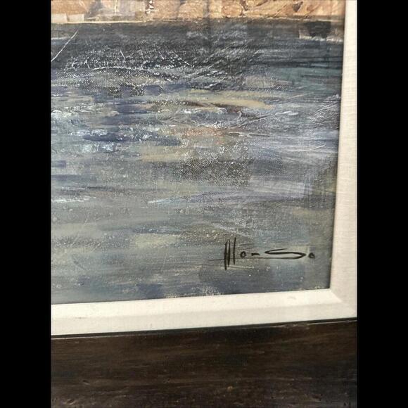 Enrique Alonso Painting Fine Art Oil on Canvas Signed With Solid Wood Framed - Picture 4 of 16